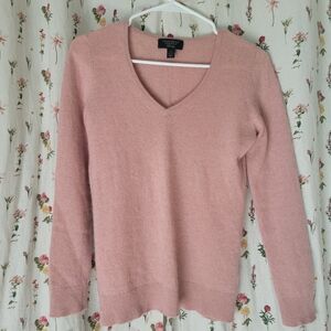 Charter Club Soft Pink V-Neck Cashmere Sweater